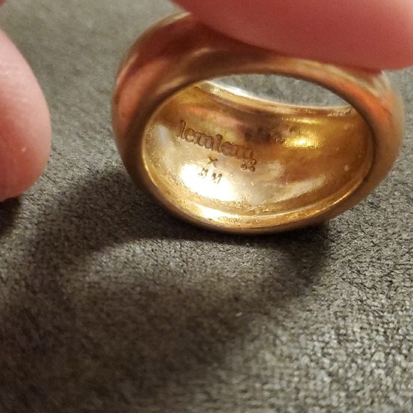 lemlem Gold-Plated Sterling Silver Wide Band Ring | 925 | Size 8.5 - Picture 3 of 6